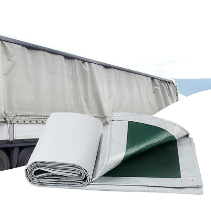 Crofta Waterproof Thickened Tarp Tarpaulin Multipurpose Accessory Truck Cargo Cover 6x8m Meter