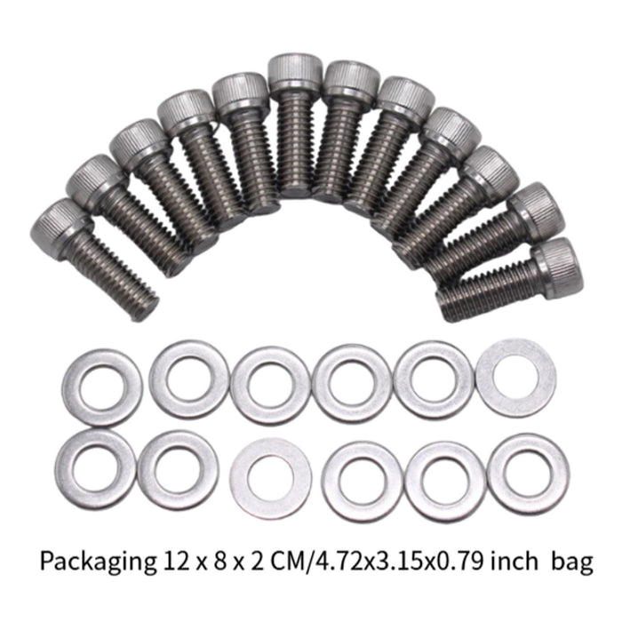 Crofta 12 Pieces Fastener Bolts Hardware Kit for Chevrolet Engines 327 400 SB