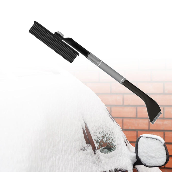 Crofta 68cm Car Windshield Ice Remover Snow Brush Sturdy Automobile Window Squeegee Grey and Black