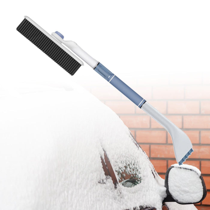 Crofta 68cm Car Windshield Ice Remover Snow Brush Sturdy Automobile Window Squeegee Blue and white