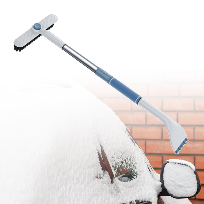 Crofta Car Windshield Ice Remover Snow Brush 27.5-33.8inch Sturdy Snow Removal Tool Blue and White