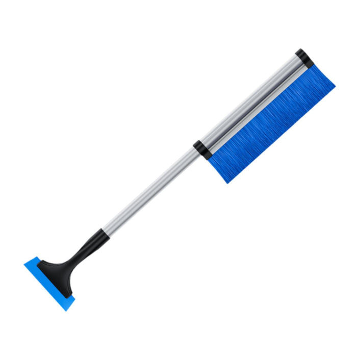 Crofta Generic Snow Brush Telescoping Auto Snow Removal Multifunctional Ice Scraper Blue