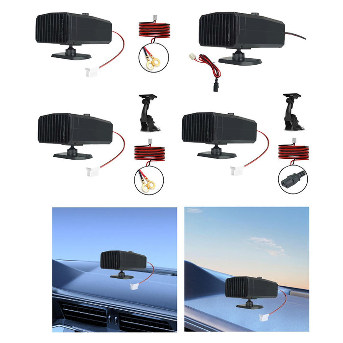 Crofta Electric Car Heater 360Â° Rotatable 48V 60V 72V Windshield Defroster Demister Cable Head