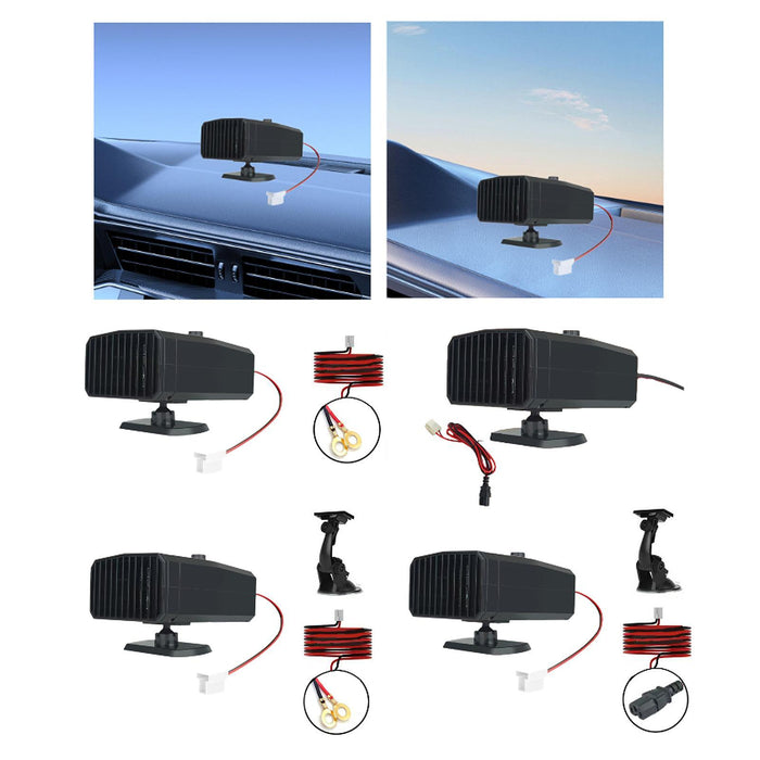 Crofta Electric Car Heater 360Â° Rotatable 48V 60V 72V Windshield Defroster Demister Cable Head