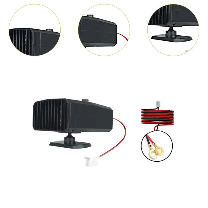 Crofta Electric Car Heater 360Â° Rotatable 48V 60V 72V Windshield Defroster Demister Cable Head