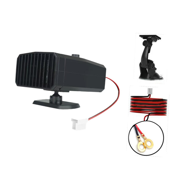 Crofta Electric Car Heater 360Â° Rotatable 48V 60V 72V Windshield Defroster Demister Cable Suction Cup