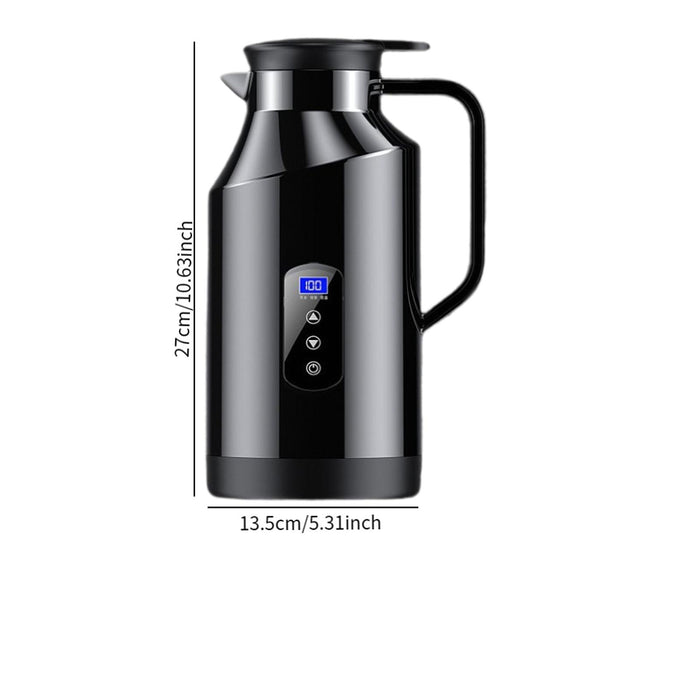 Crofta 12V 24V Car Kettle Electric Boiler Vehicle Travel Kettle for Tea Coffee 1500ml