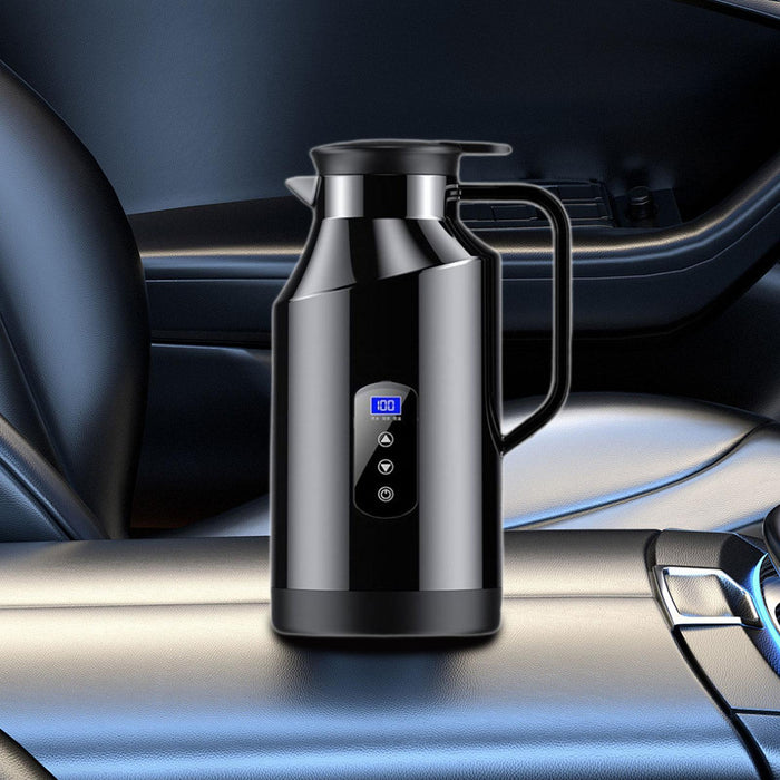 Crofta 12V 24V Car Kettle Electric Boiler Vehicle Travel Kettle for Tea Coffee 1500ml