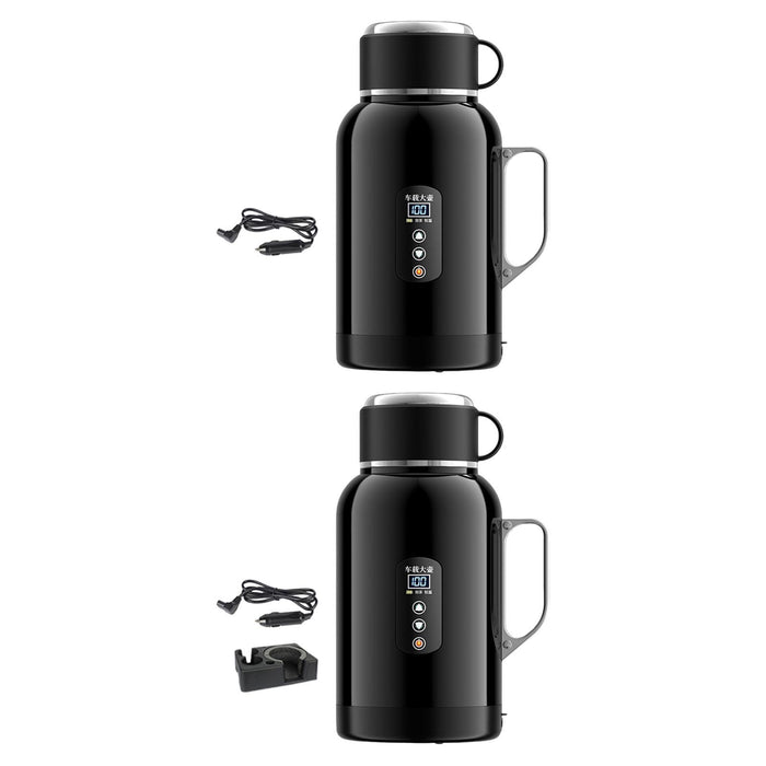 Crofta 1400ml Car Electric Kettle 12V 24V Car Heated Mug for Drivers Versatile Without Base