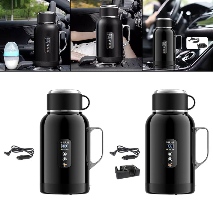 Crofta 1400ml Car Electric Kettle 12V 24V Car Heated Mug for Drivers Versatile Without Base