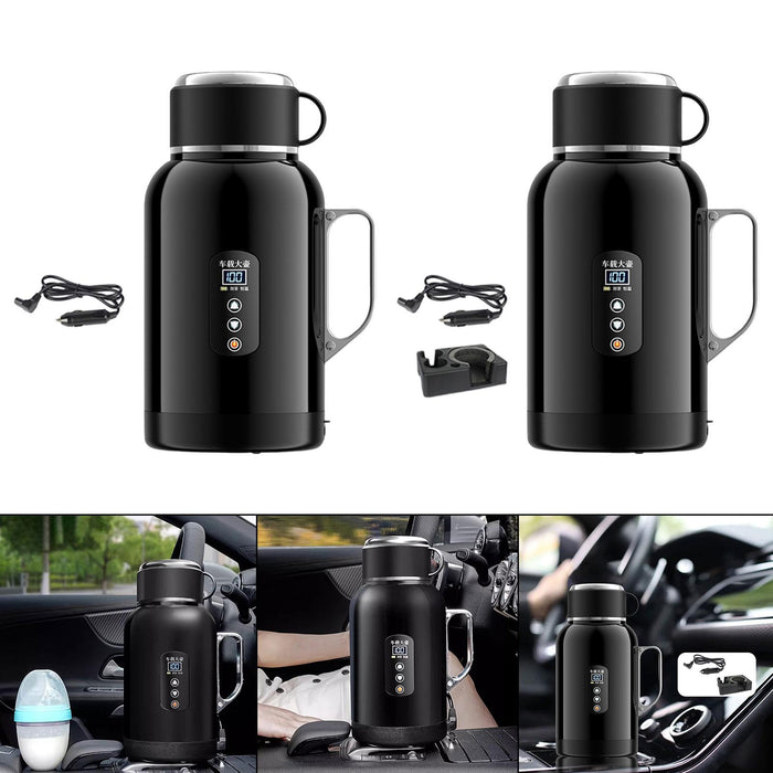 Crofta 1400ml Car Electric Kettle 12V 24V Car Heated Mug for Drivers Versatile Without Base