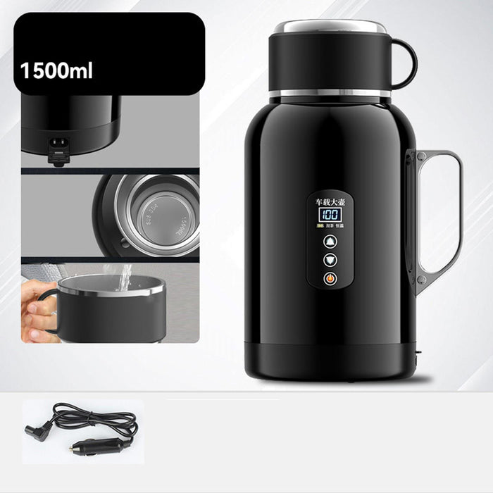 Crofta 1400ml Car Electric Kettle 12V 24V Car Heated Mug for Drivers Versatile Without Base