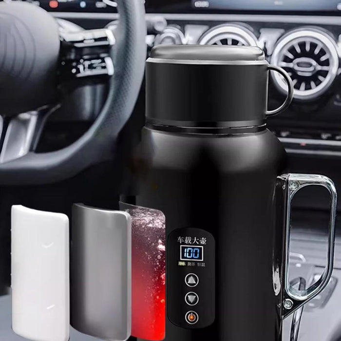 Crofta 1400ml Car Electric Kettle 12V 24V Car Heated Mug for Drivers Versatile Without Base