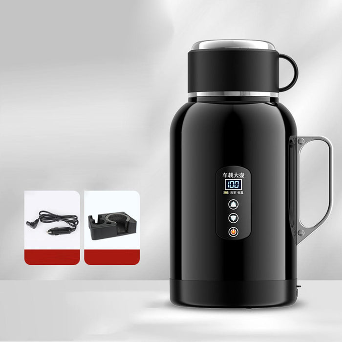 Crofta 1400ml Car Electric Kettle 12V 24V Car Heated Mug for Drivers Versatile With Base