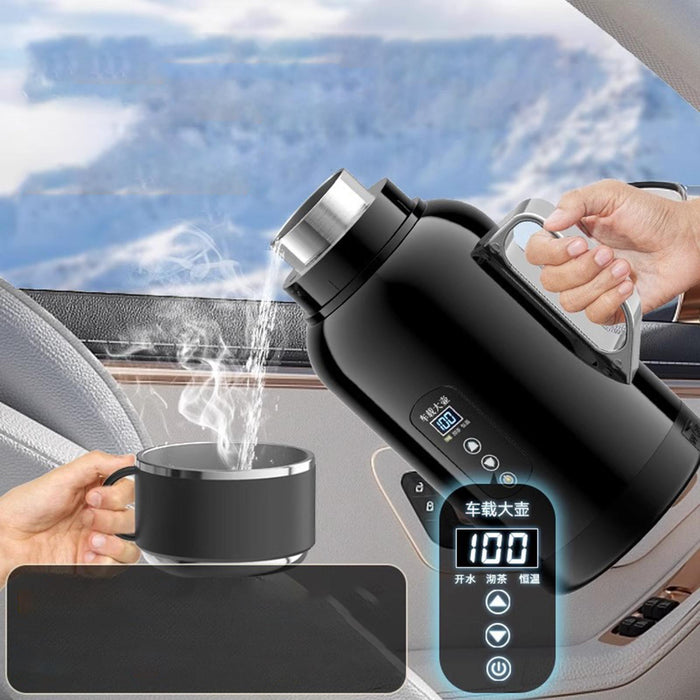 Crofta 1400ml Car Electric Kettle 12V 24V Car Heated Mug for Drivers Versatile With Base