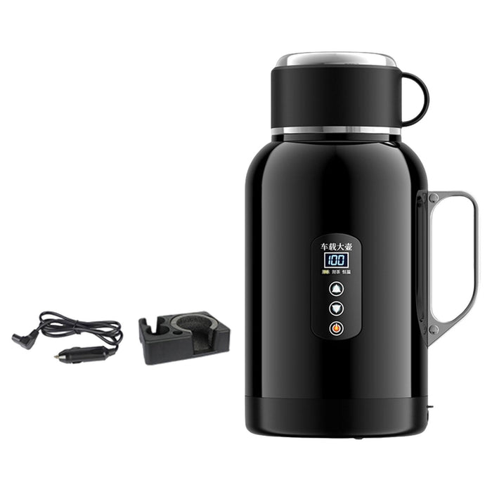 Crofta 1400ml Car Electric Kettle 12V 24V Car Heated Mug for Drivers Versatile With Base