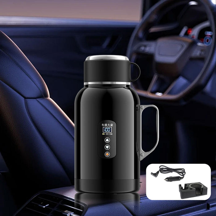 Crofta 1400ml Car Electric Kettle 12V 24V Car Heated Mug for Drivers Versatile With Base