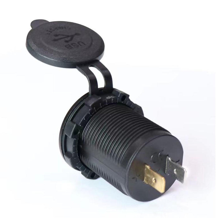 Crofta Dual USB Car Charger Socket 12-24V USB Outlet for Car Marine Motorcycle Green Light