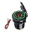 Crofta Dual USB Car Charger Socket 12-24V USB Outlet for Car Marine Motorcycle Green Light