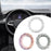 Crofta 15" Soft Plush Car Steering Wheel Cover Lightweight Easily Install Accessory White