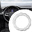 Crofta 15" Soft Plush Car Steering Wheel Cover Lightweight Easily Install Accessory White