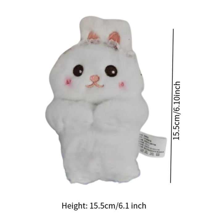 Crofta Wiper Shift Handle Cartoon Animal Plush Doll Cute Multipurpose Length 15.5cm Rabbit