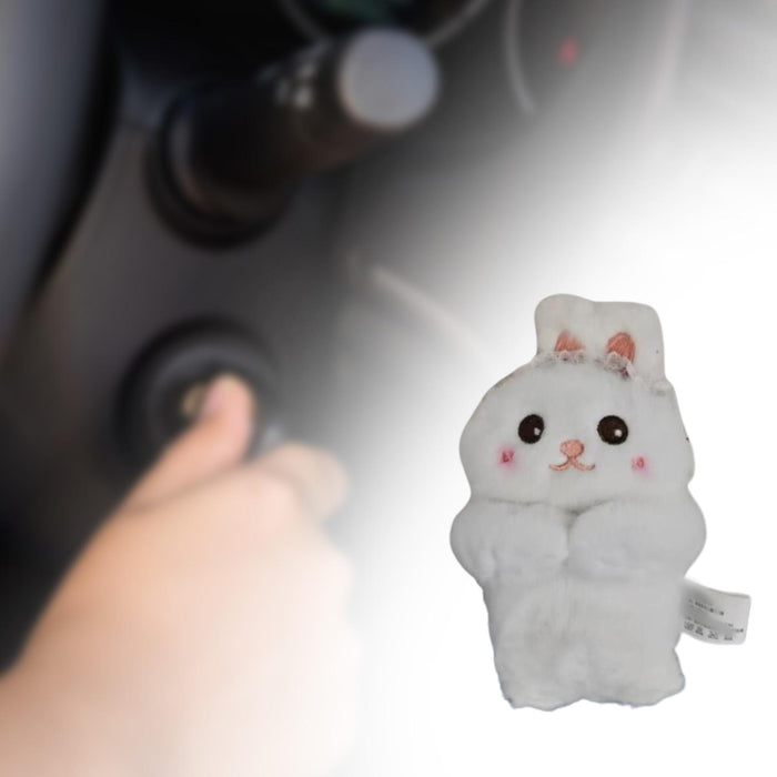 Crofta Wiper Shift Handle Cartoon Animal Plush Doll Cute Multipurpose Length 15.5cm Rabbit