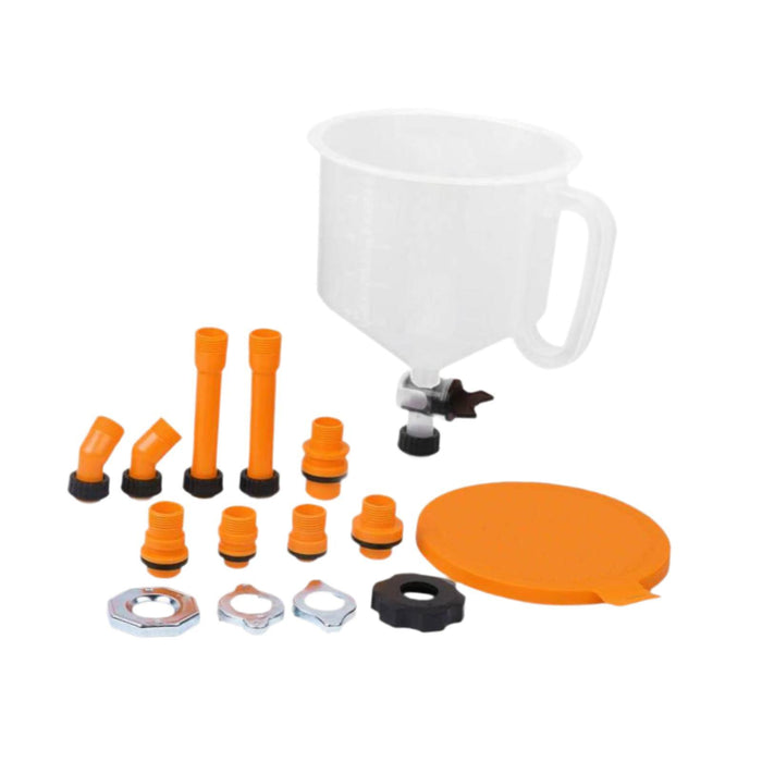 Crofta 16Pcs Generic Coolant Filling Funnel Set Replace No Spill Coolant Funnel Set