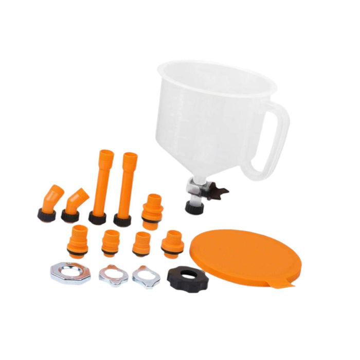 Crofta 16Pcs Generic Coolant Filling Funnel Set Replace No Spill Coolant Funnel Set