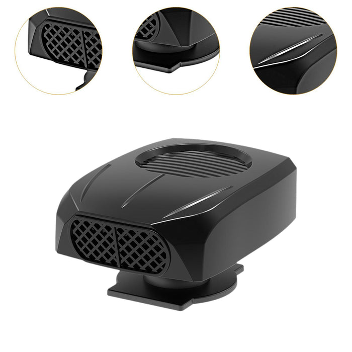 2 in 1 Vehicle Car Heater Fan 12V/24V Space Saving Portable 360° Rotary Base