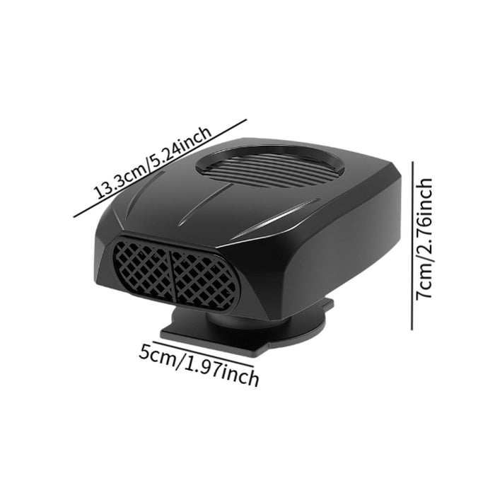 2 in 1 Vehicle Car Heater Fan 12V/24V Space Saving Portable 360° Rotary Base