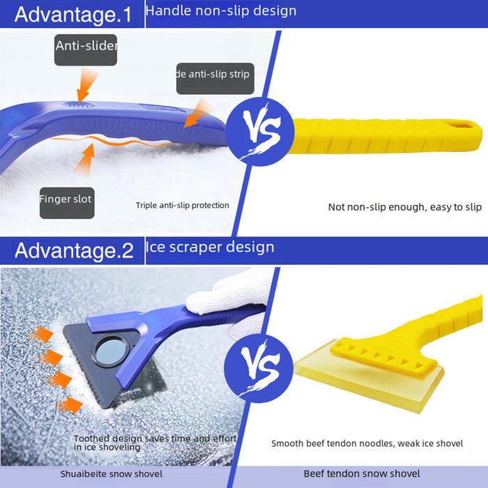 Car Windshield Ice Scraper with Handle Quick Removal Effective Snow Scraper