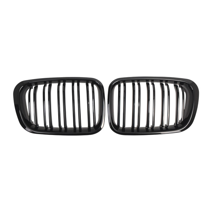 2 Pieces Front Twin Bar Grille Grills 51138208490 for BMW E46 1998-2001