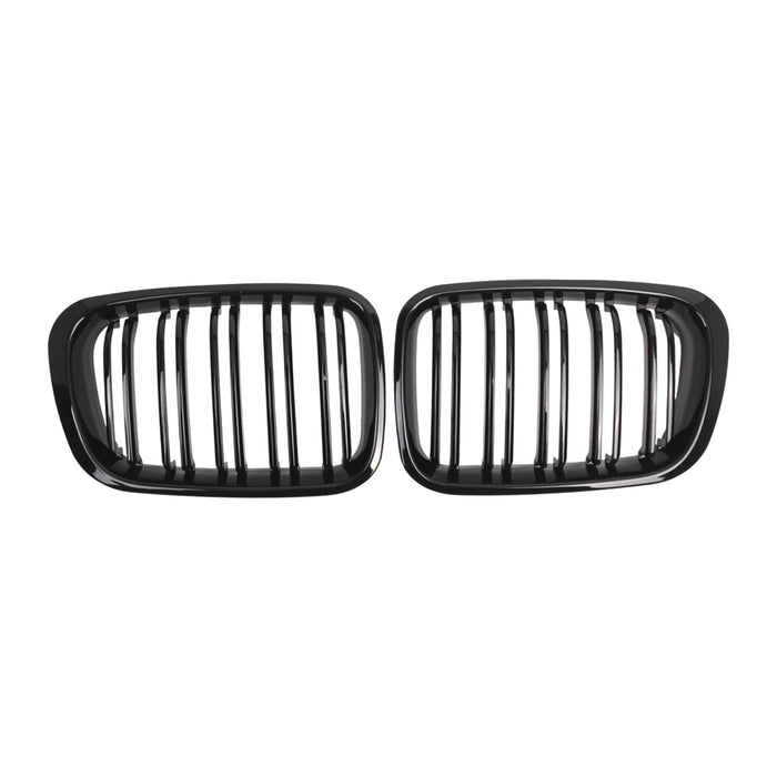 2 Pieces Front Twin Bar Grille Grills 51138208490 for BMW E46 1998-2001