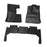 3 Pieces Row Full Set Car Mats Black Full Cover for Toyota Land Cruiser