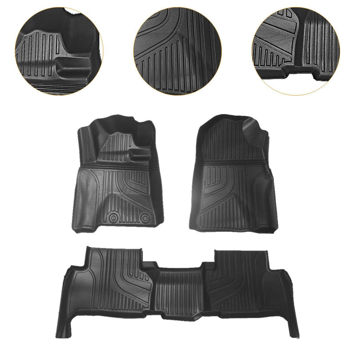 3x Car Floor Mats Spare Floor Liners for Toyota Land Cruiser LC300 2015