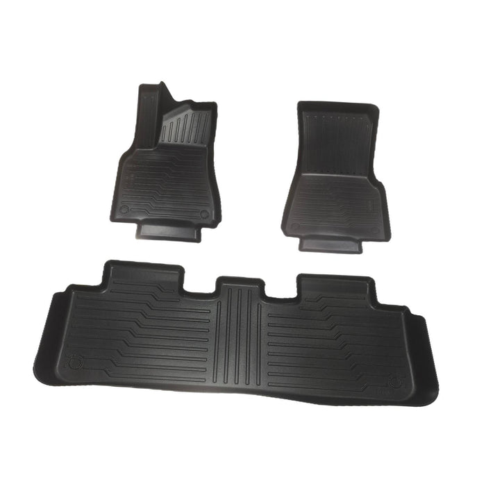 3Pcs Floor Liners Mats Front and Rear for Tesla Model Y 2019-2024