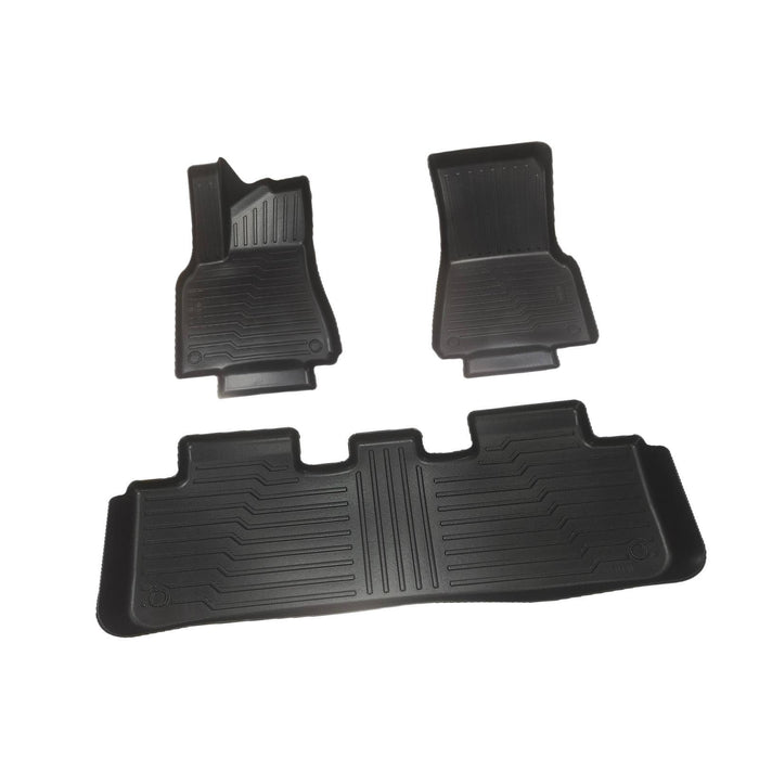 3Pcs Floor Liners Mats Front and Rear for Tesla Model Y 2019-2024