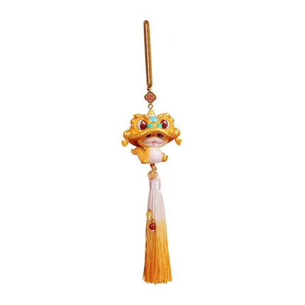 Crofta Year of The Snake Car Ornament 2025 Chinese Lunar New Year Hanging Ornament Gold Tassel