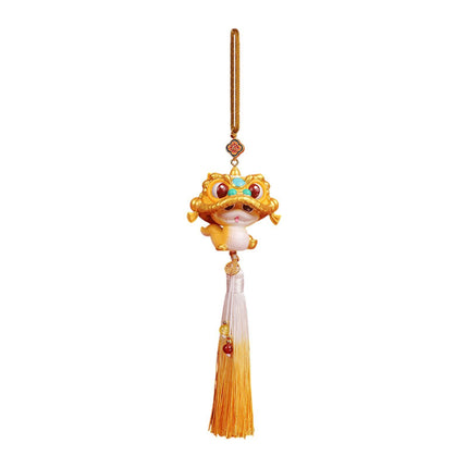 Crofta Year of The Snake Car Ornament 2025 Chinese Lunar New Year Hanging Ornament Gold Tassel