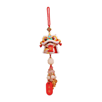 Crofta Year of The Snake Car Ornament 2025 Chinese Lunar New Year Hanging Ornament Red Beads