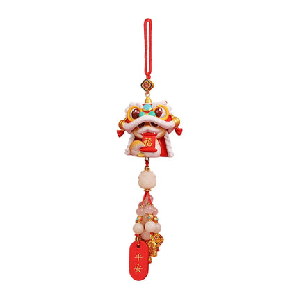 Crofta Year of The Snake Car Ornament 2025 Chinese Lunar New Year Hanging Ornament Red Beads