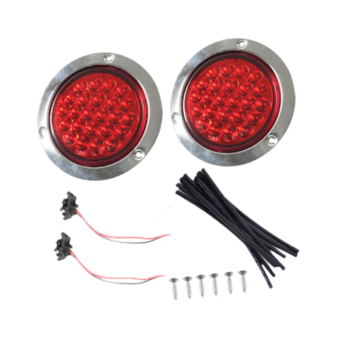 2x LED Trailer Tail Lights Replaces 12V 4.8W Premium Round Stop Brake Lights