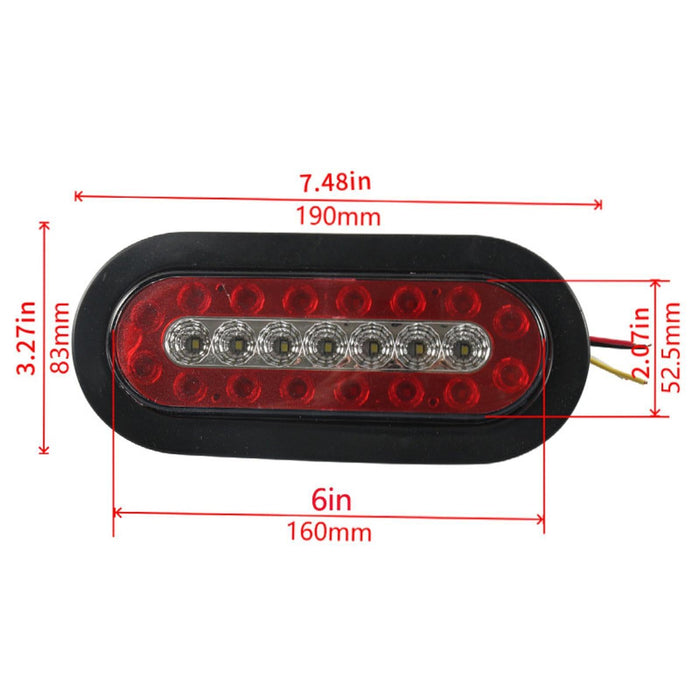 2Pcs Generic LED Trailer Tail Lights 6 inch Taillights for RV Motorhome