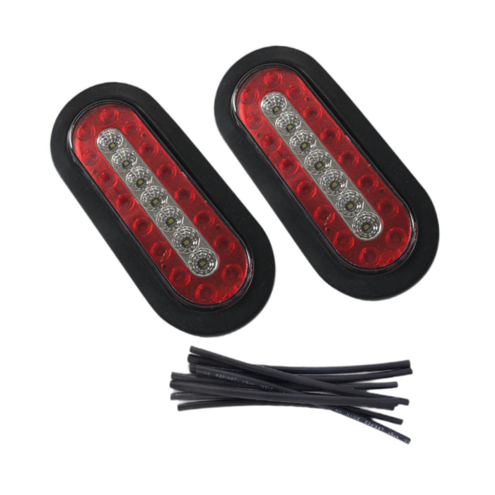 2Pcs Generic LED Trailer Tail Lights 6 inch Taillights for RV Motorhome