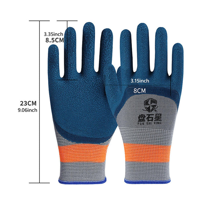 2 Pieces Multifunctional Work Gloves for Men Women Farm Work Car Repair Blue