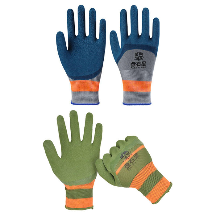 2 Pieces Multifunctional Work Gloves for Men Women Farm Work Car Repair Blue