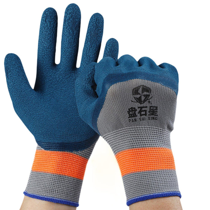 2 Pieces Multifunctional Work Gloves for Men Women Farm Work Car Repair Blue