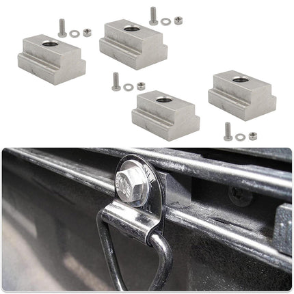 4 Pieces Truck Bed Deck Rail Cleat T Slot Nut Kit for Toyota Tacoma SUV