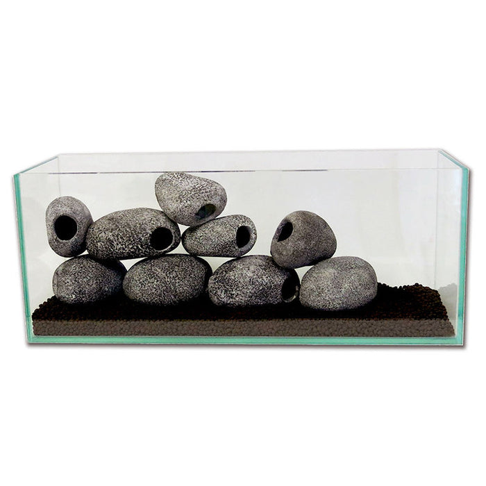 Crofta Aquarium Floating Rocks Fish Stone Cave for Fish Tank Decor Ornaments Combo